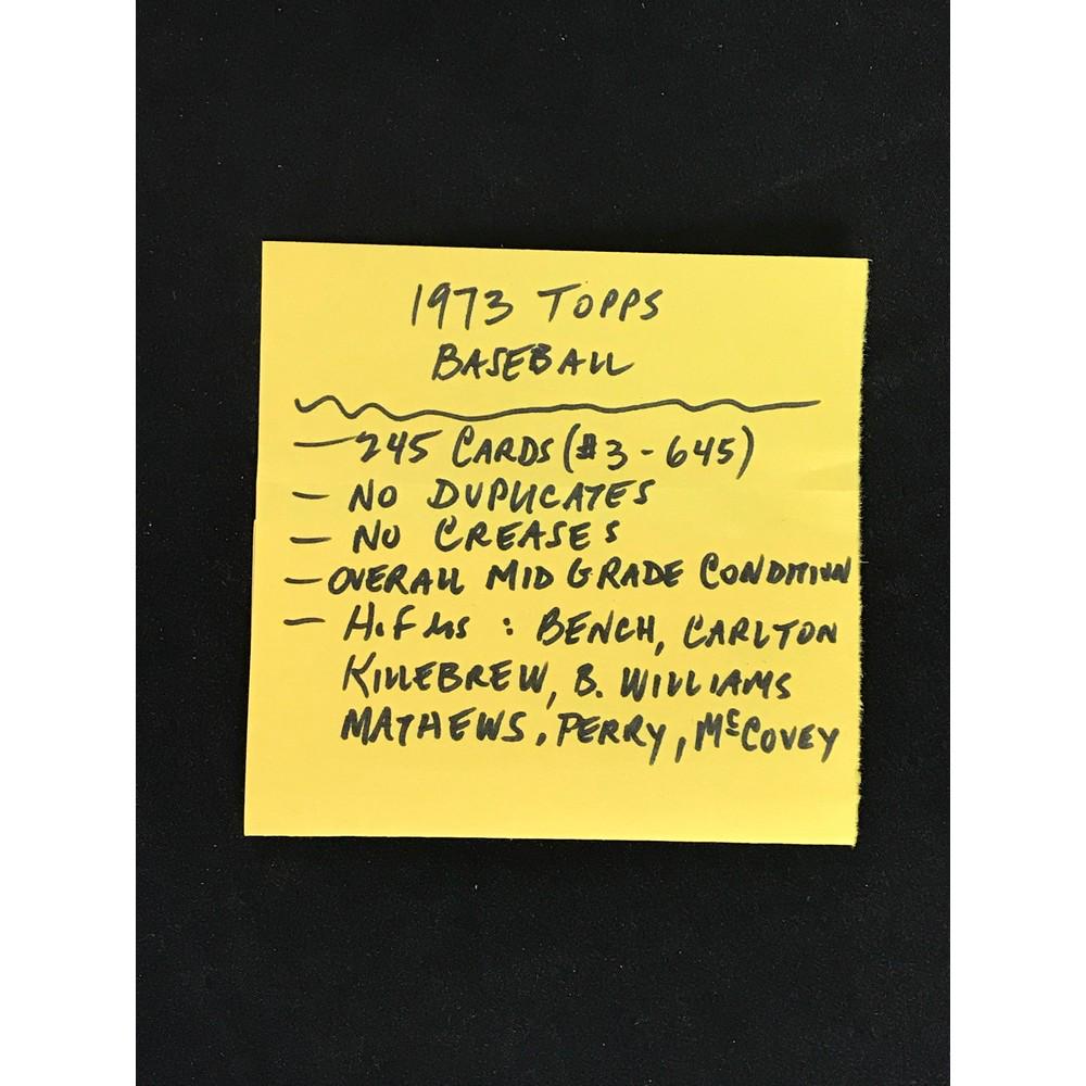 245 1973 Topps Baseball Cards No Dupes (1 of 5)