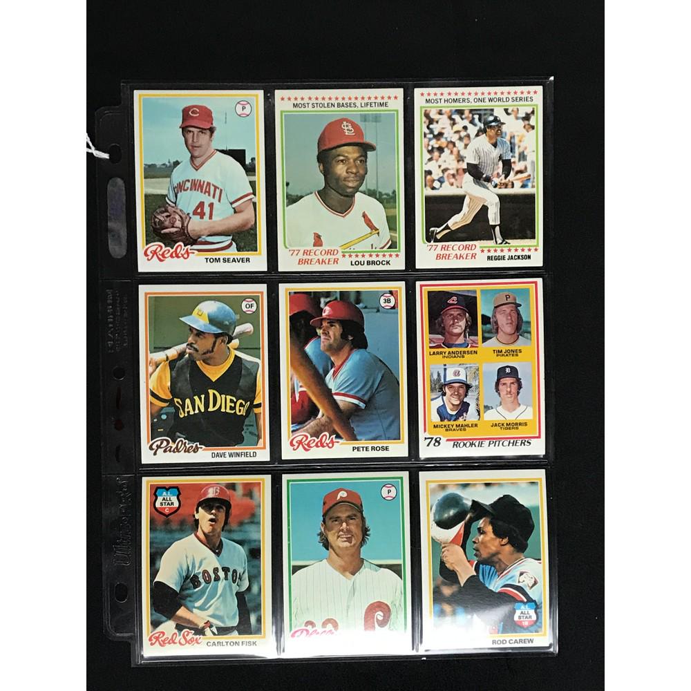 9 1978 Topps Baseball High Grade Cards (1 of 2)