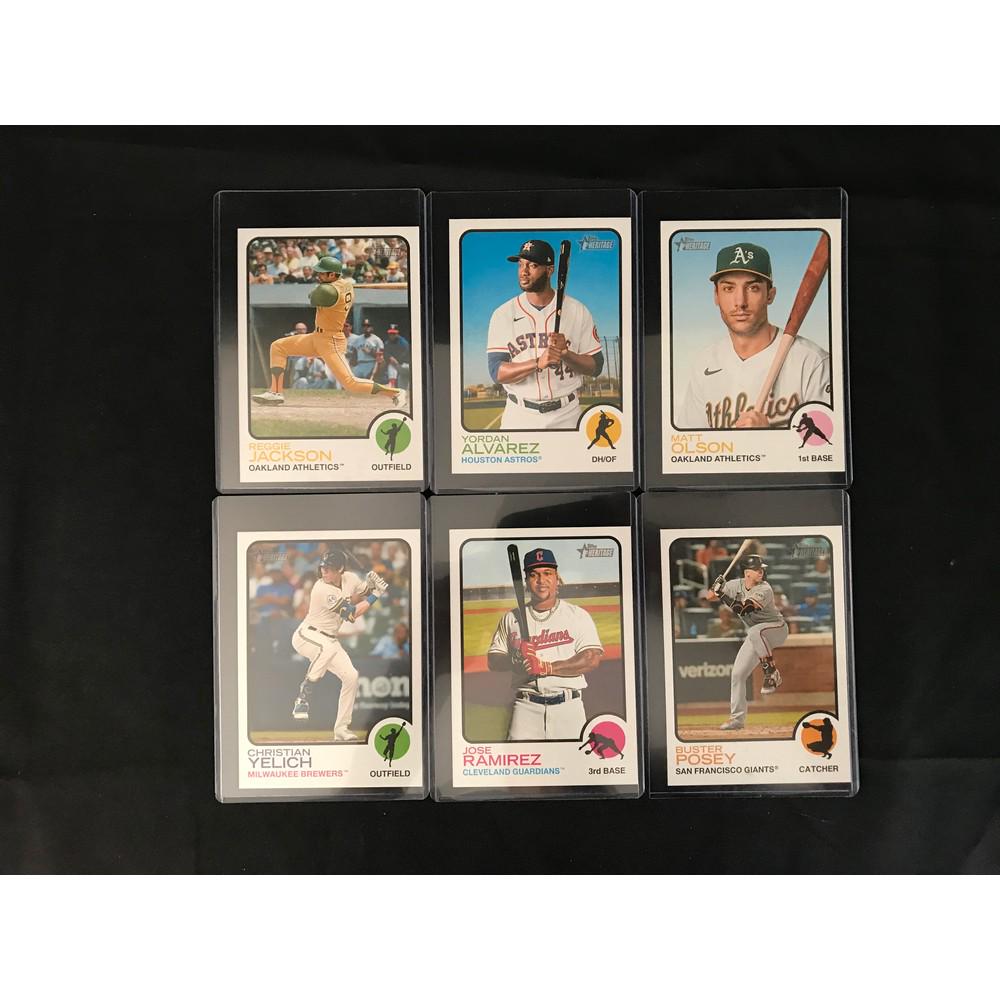 6 2022 Topps Heritage Oversized Box Toppers: With Reggie Jackson