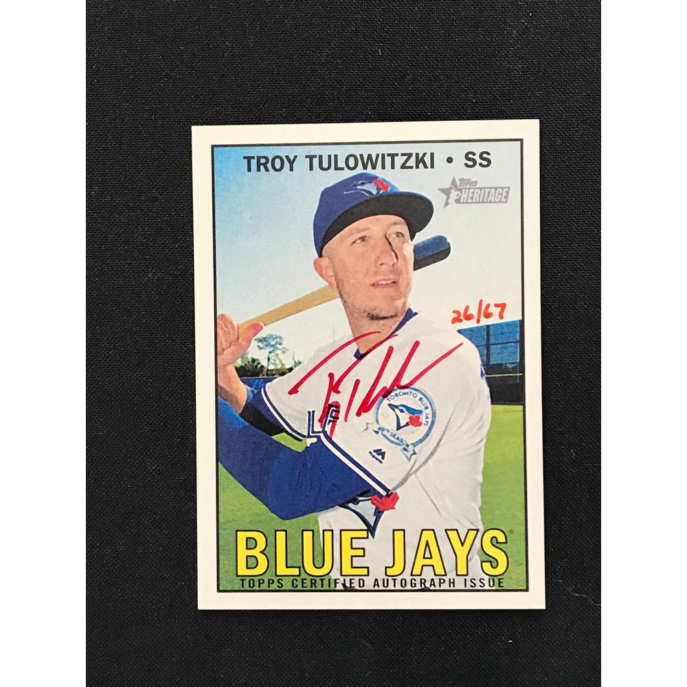 2016 Topps Heritage Troy Tulowitsky Red Auto (1 of 2)