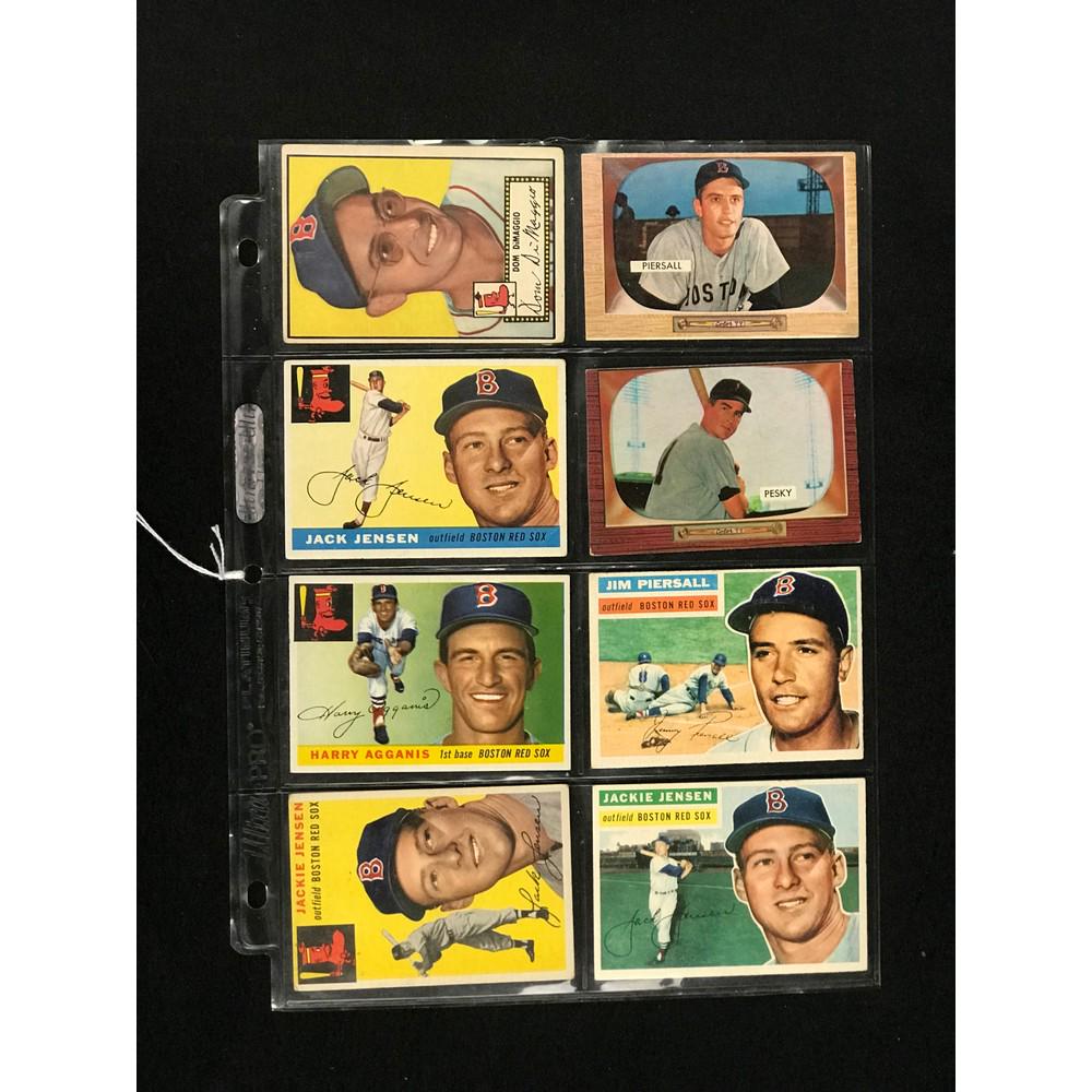 8 Different 1950's Boston Red Sox Cards (1 of 2)