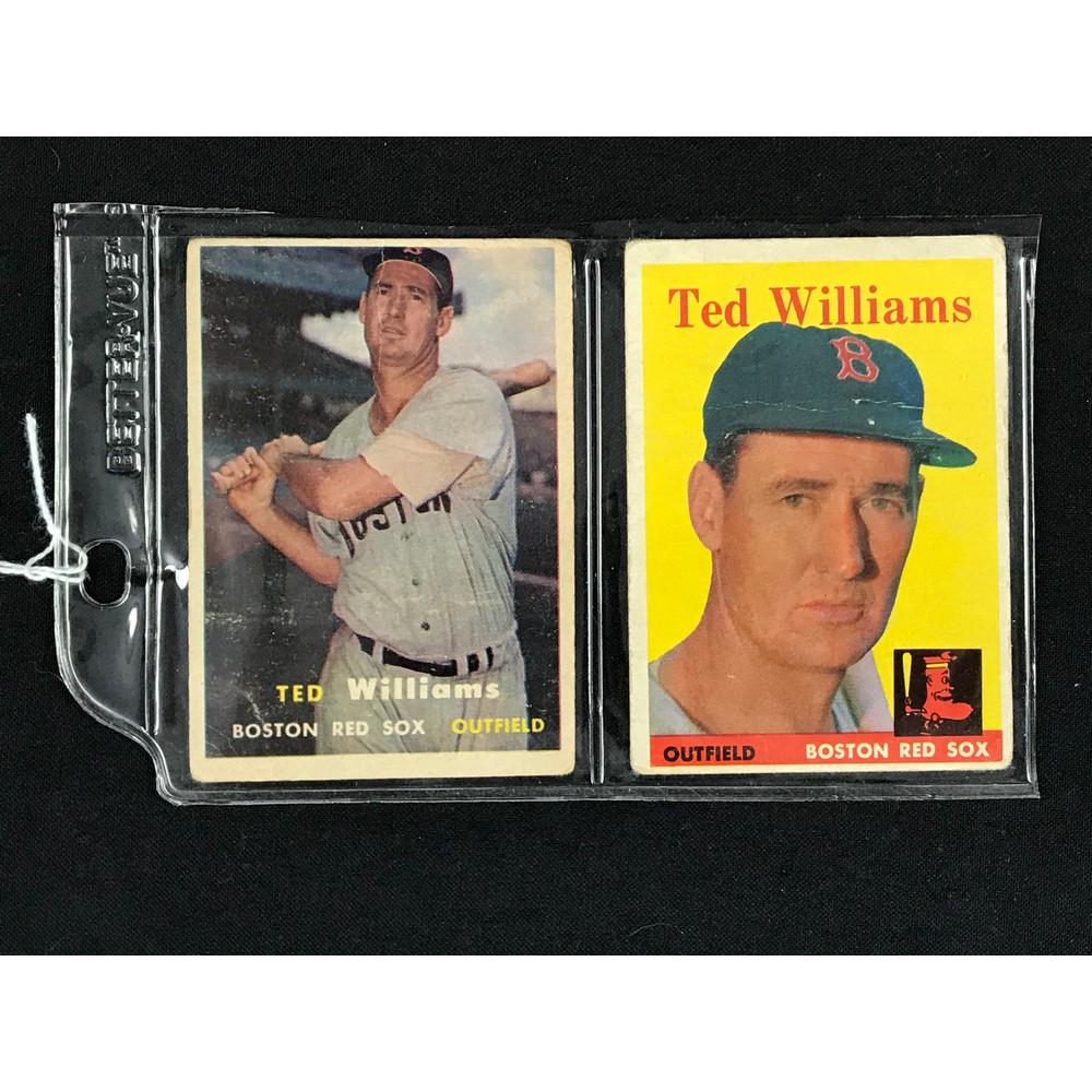 Two Lower Grade Ted Williams Cards 1957/1958 (1 of 2)