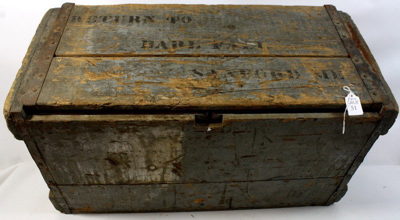Sanford Maine Wooden Egg Crate in old paint: Sanford Maine Wooden Egg Crate in old paint