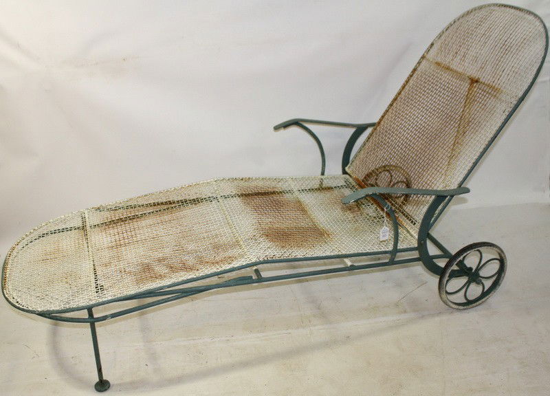 Wrought iron chaise lounge: Wrought iron chaise lounge