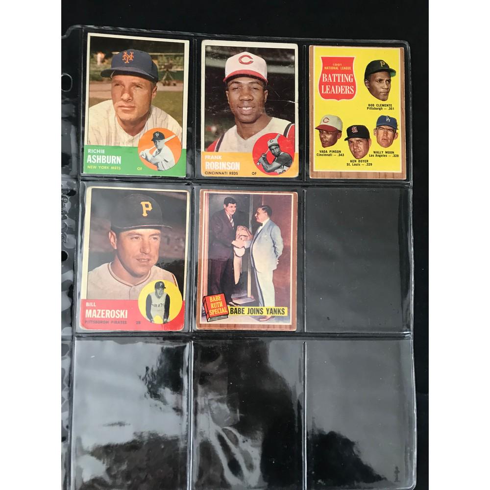 5 1962/1963 Topps Baseball Hof (1 of 2)