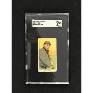 1909 T206 Ty Cobb Bat On Shoulder Sweet Cap Sgc 2: 1909 T206 Ty Cobb Bat On Shoulder Sweet Cap Sgc 2