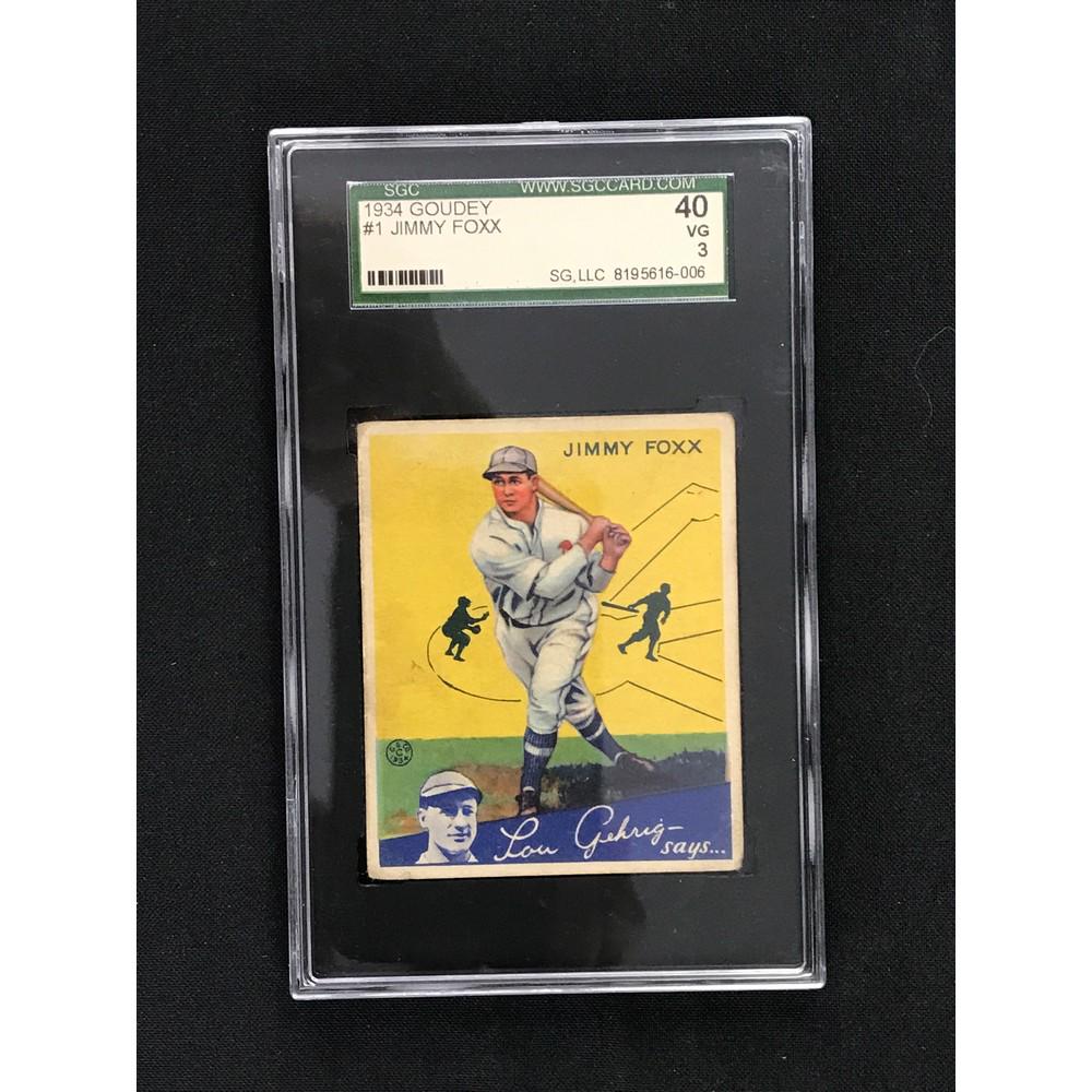 1934 Goudey Jimmy Foxx Sgc 3 (1 of 2)
