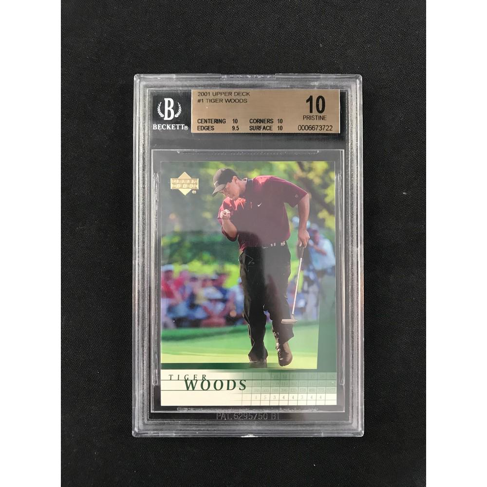 2001 Ud Tiger Woods Rookie Bgs 10 (1 of 2)