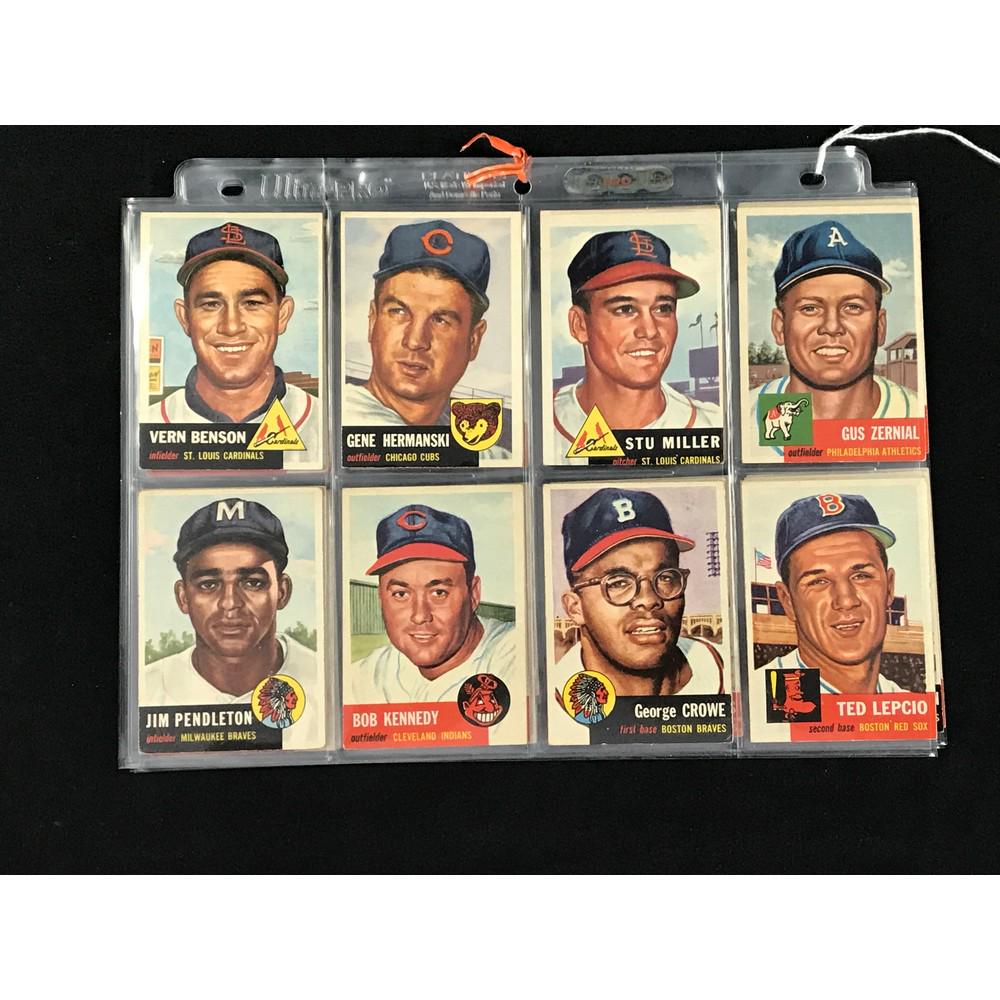 32 Crease Free 1953 Topps Baseball Cards (1 of 8)
