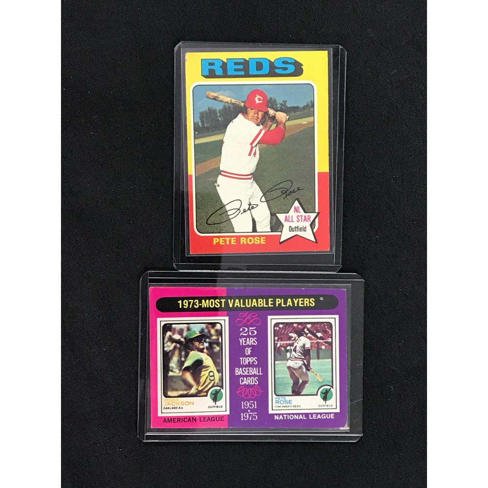Two 1975 Topps Pete Rose Cards (1 of 2)