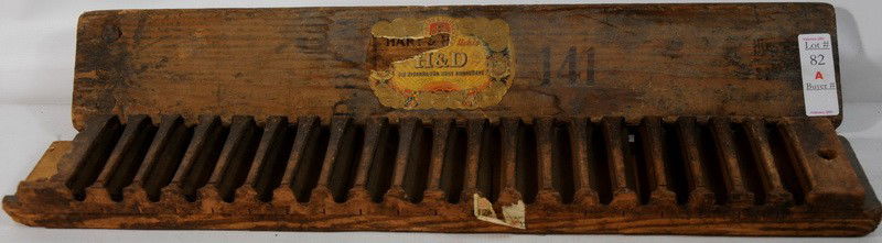 Cigar Box mold H&D number 141: Cigar Box mold H&D number 141