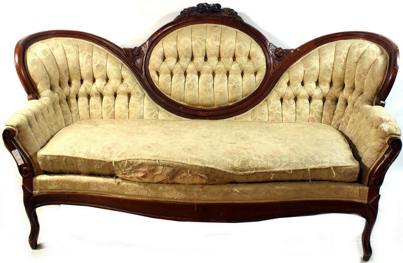 Grapeback walnut setee