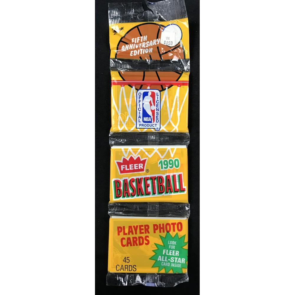 Two 1990 Fleer Basketball Sealed Rack Packs (1 of 4)