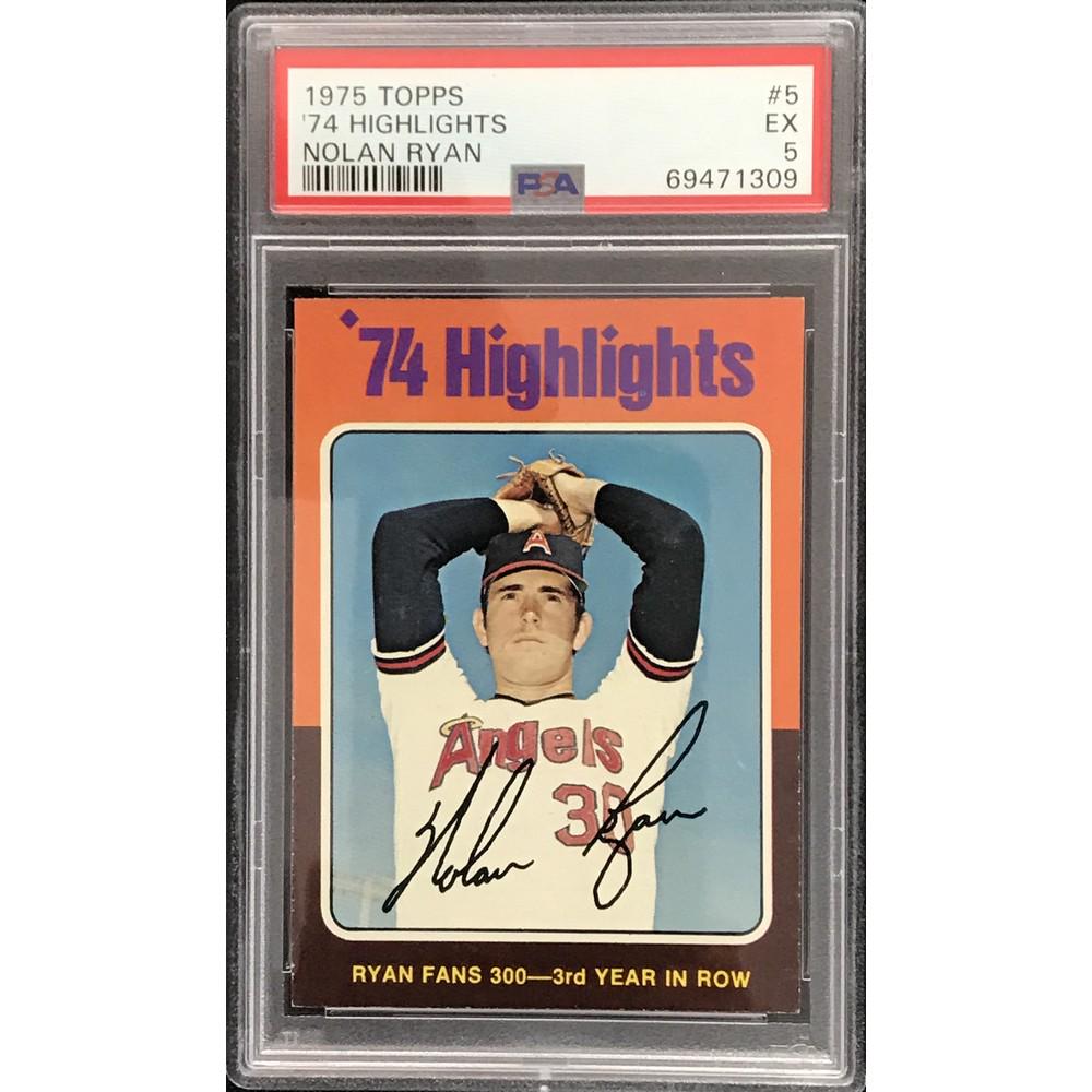 1975 Topps Nolan Ryan Highlights Psa 5 (1 of 2)