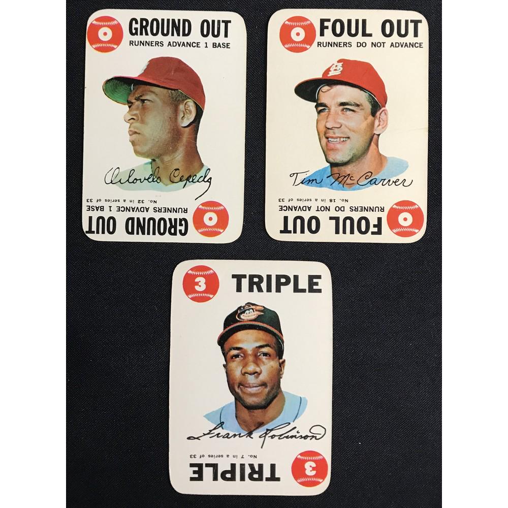 Three 1968 Topps Game Baseball Cards (1 of 2)