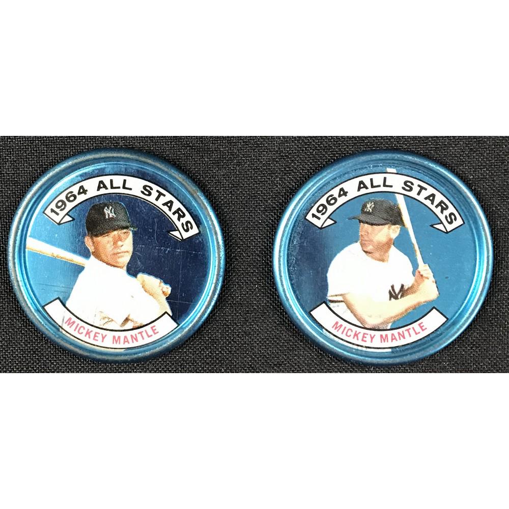 Two 1964 Topps Baseball Coins Mickey Mantle (1 of 2)