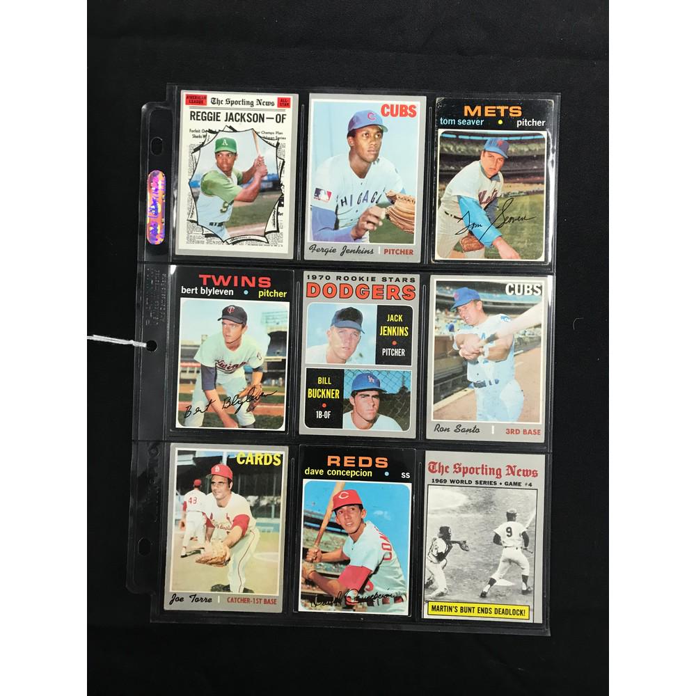 9 1970/1971 Topps Baseball Stars/hof (1 of 2)