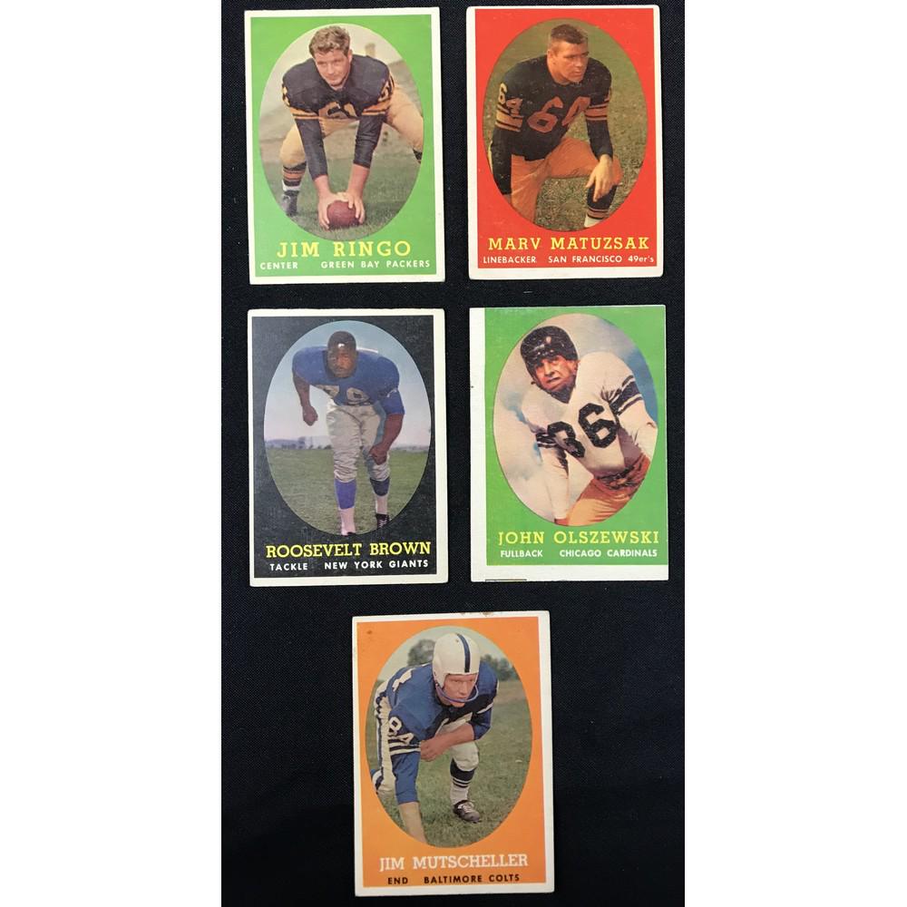 36 1958 Topps Football Cards Low-mid Grade: 36 1958 Topps Football Cards Low-mid Grade