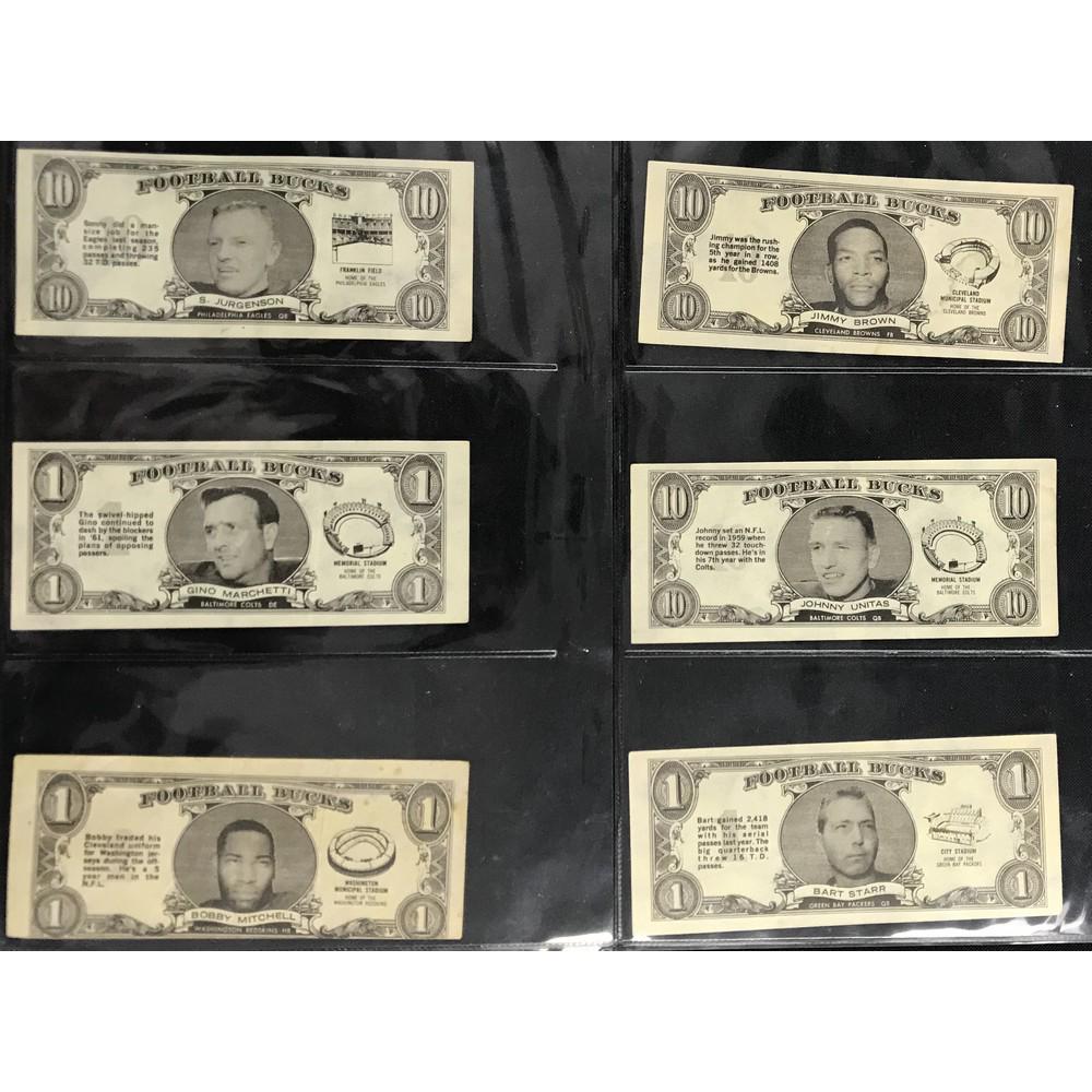 6 1962 Topps Football Bucks With Hof (1 of 2)