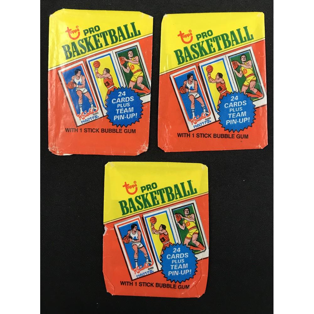 Three 1980-81 Topps Basketball Wax Wrappers (1 of 2)