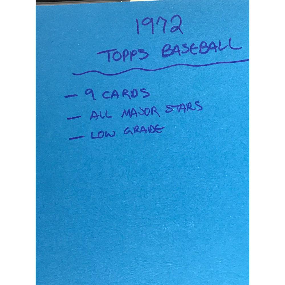 9 1972 Topps Baseball Stars (1 of 3)