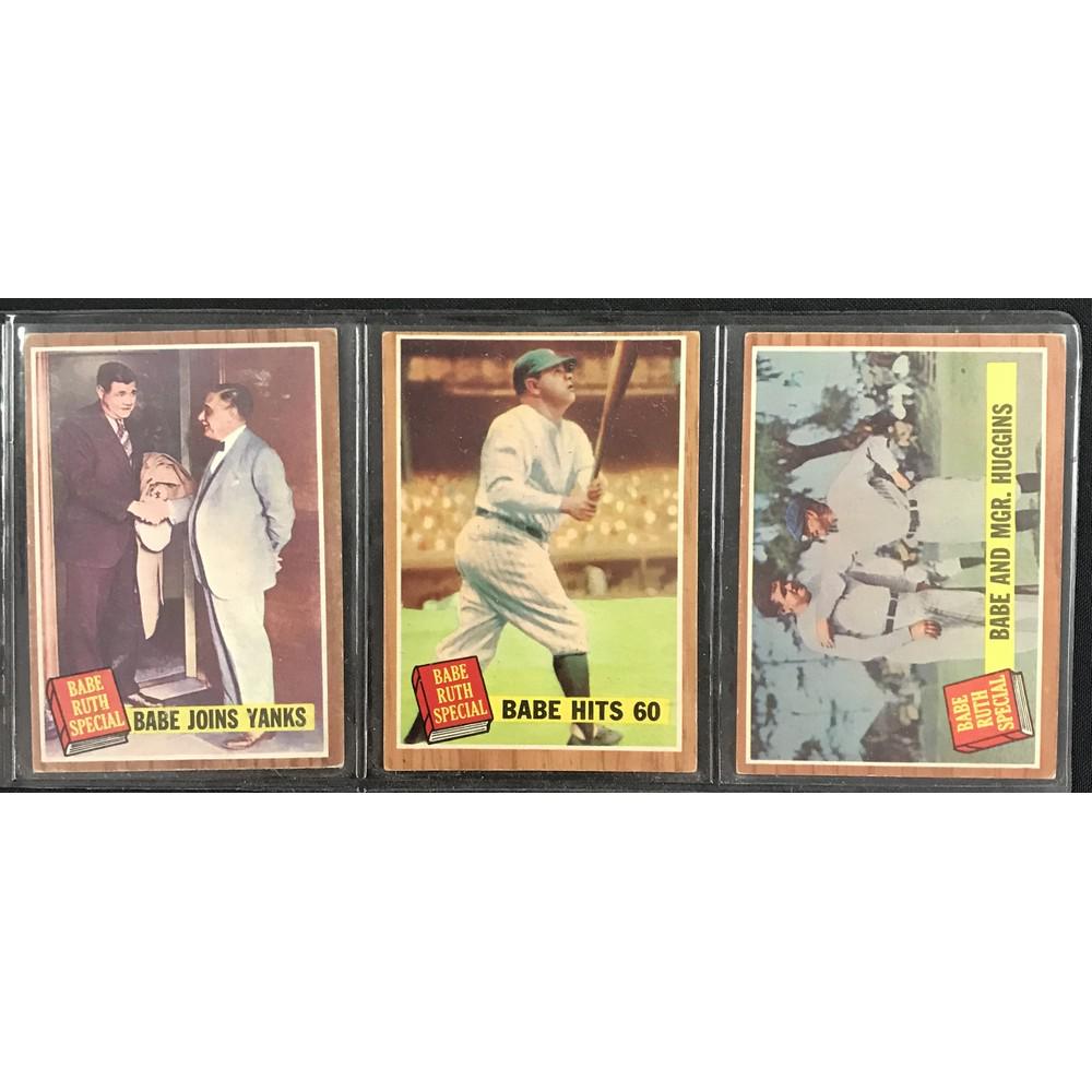 Three 1962 Topps Babe Ruth Cards (1 of 2)
