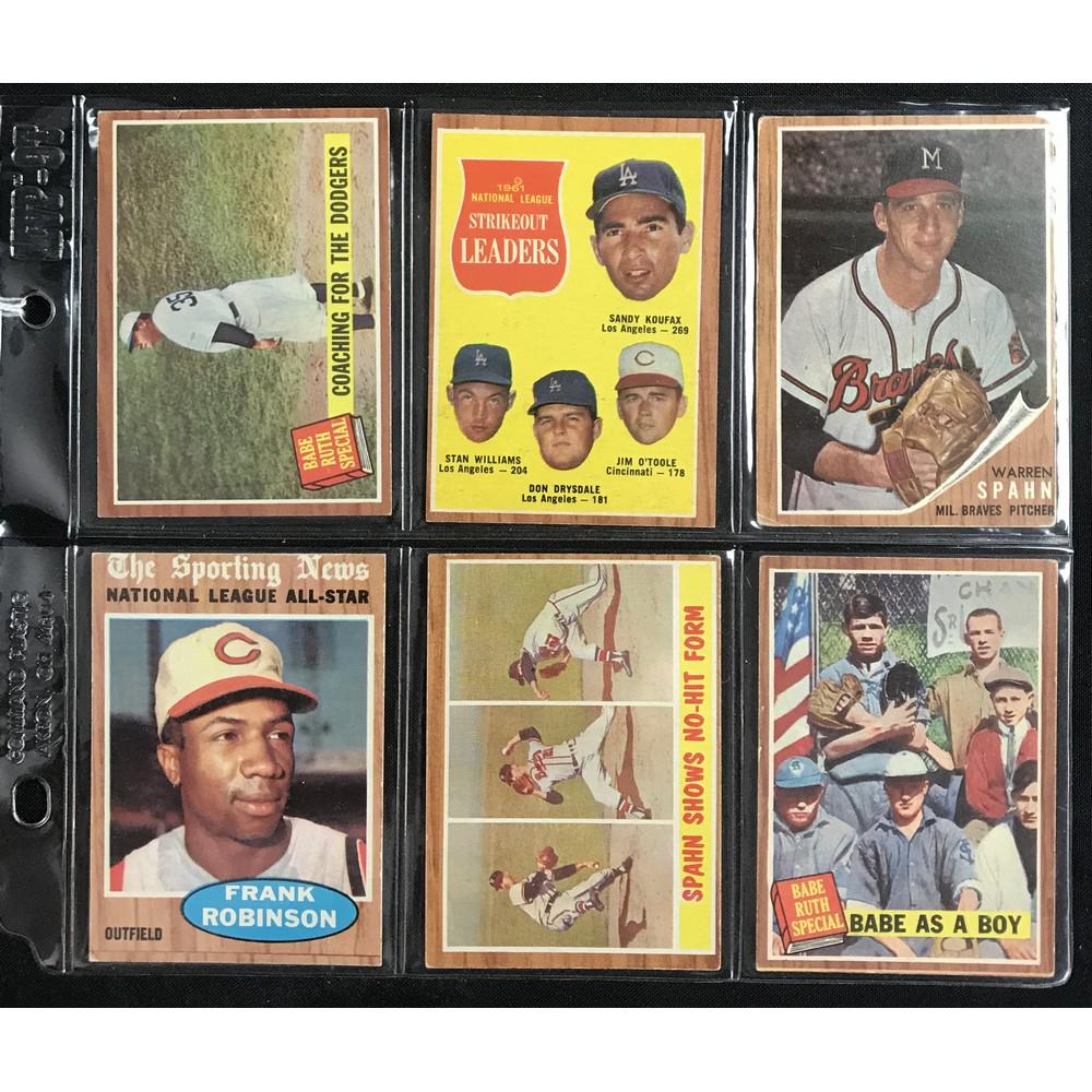 6 1962 Topps Baseball Stars (1 of 2)