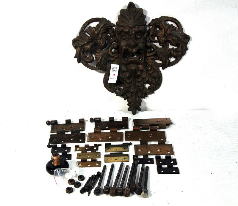 Misc Lot with Door Knobs and Hardware: Misc Lot with Door Knobs and Hardware