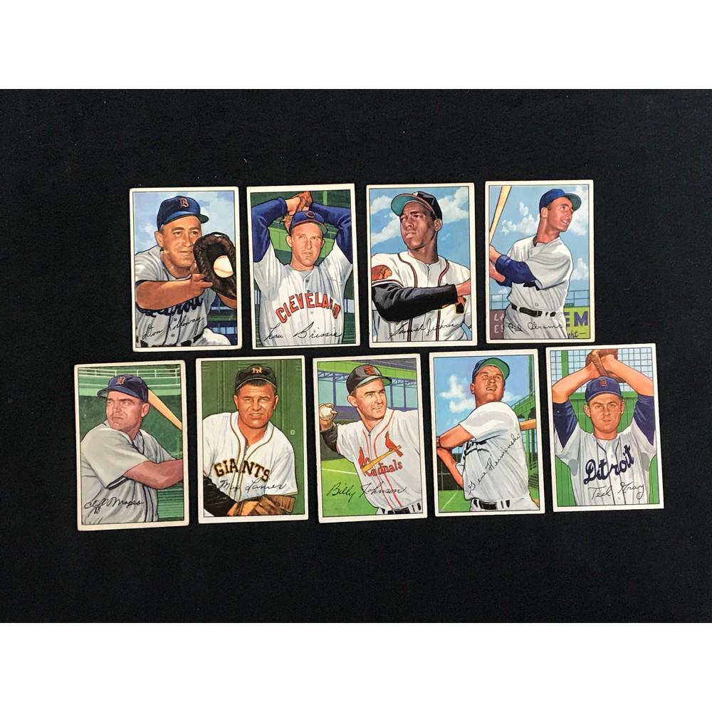 9 1952 Bowman Baseball Cards (1 of 2)