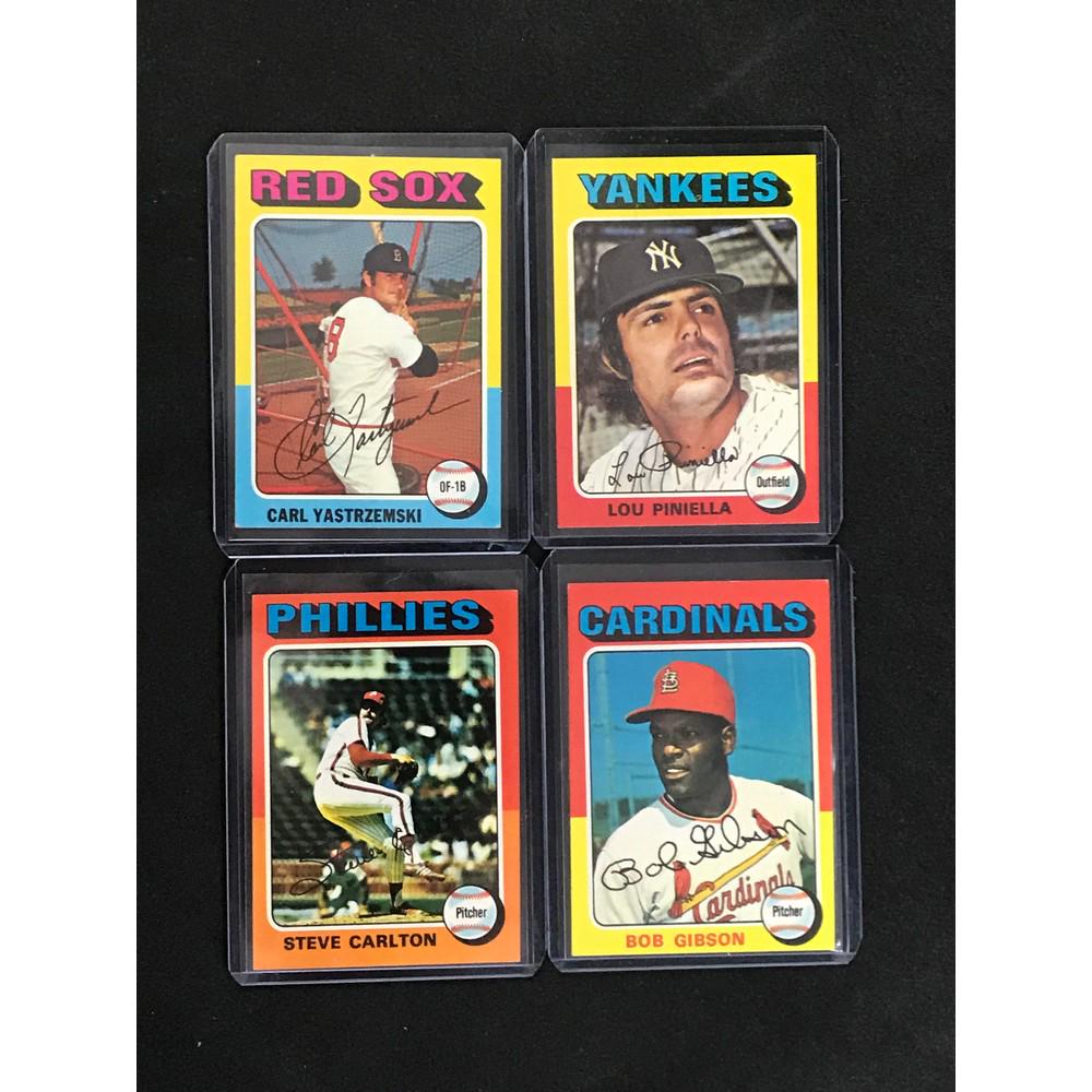 1975 Topps Hof/stars Yaz, Carlton, Gibson, Pinella: 1975 Topps Hof/stars Yaz, Carlton, Gibson, Pinella
