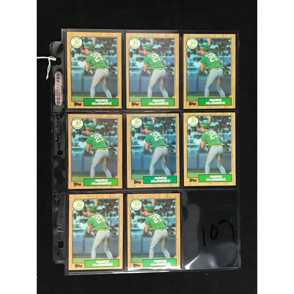 8 1987 Topps Mark Mcgwire Rookie Cards (1 of 2)