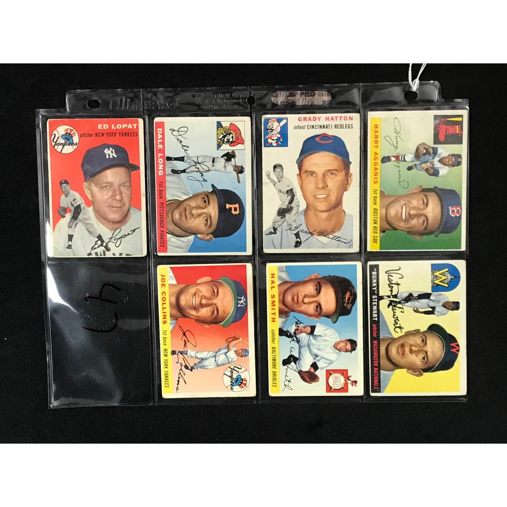 7 1954-55 Topps Baseball Cards (1 of 2)