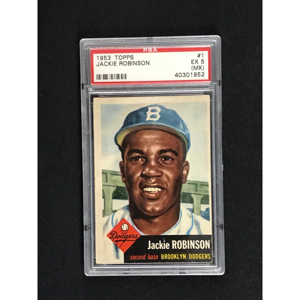 1953 Topps Jackie Robinson Psa 5 Mk (1 of 2)