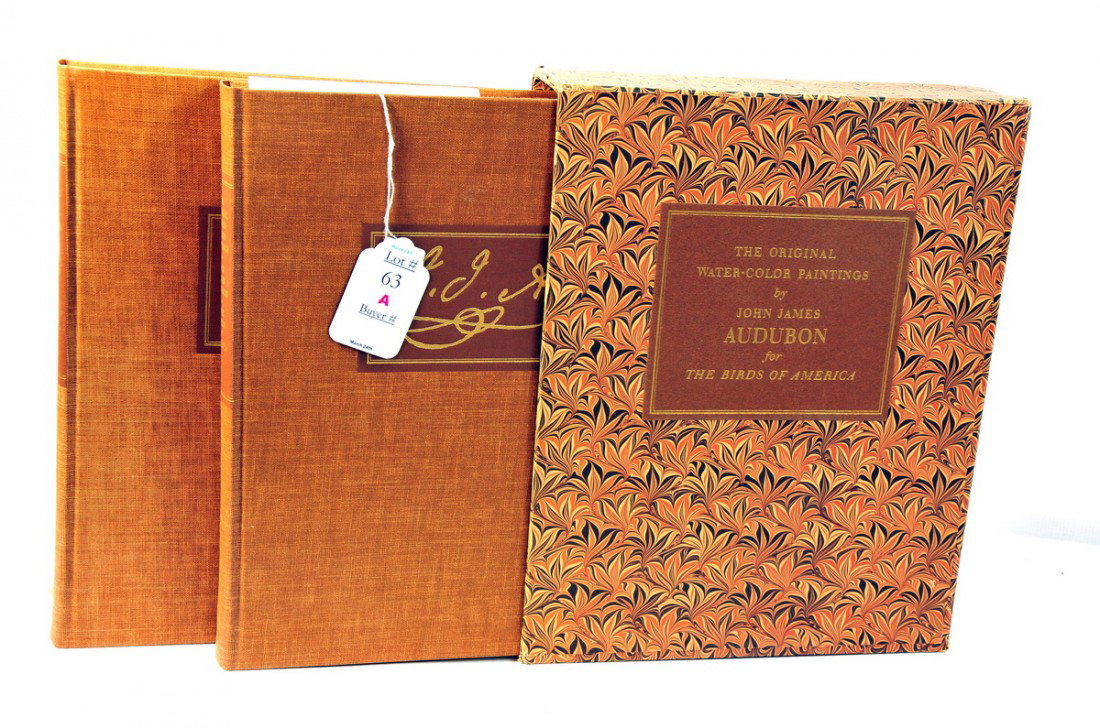 2 Vol set "The Original Watercolor Paintings by Jo: 2 Vol set "The Original Watercolor Paintings by John James Audubon for the birds of America"1966