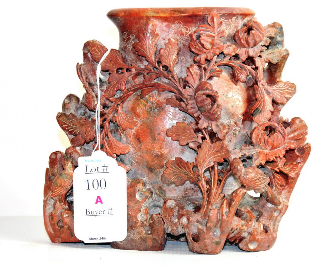 Soapstone vase: Soapstone vase