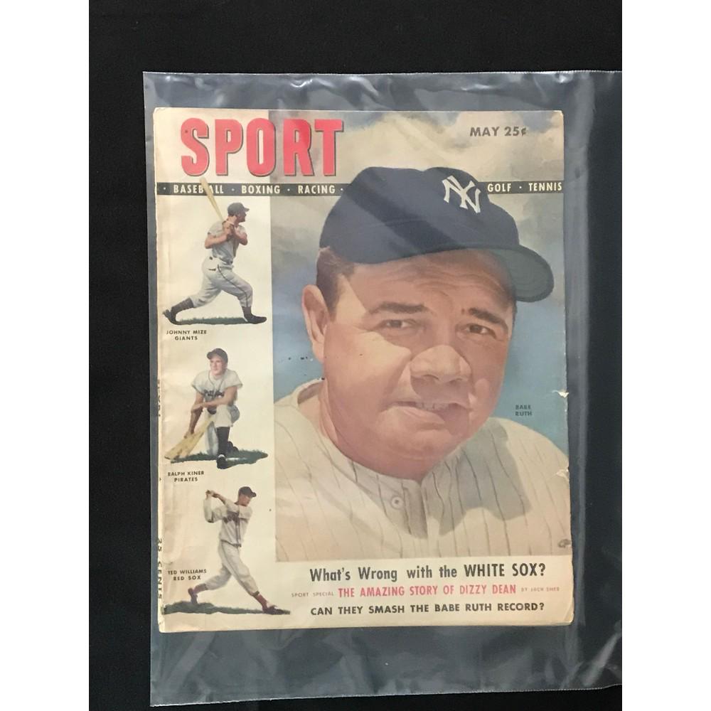 1950's Sport Magazine Babe Ruth Cover (1 of 2)