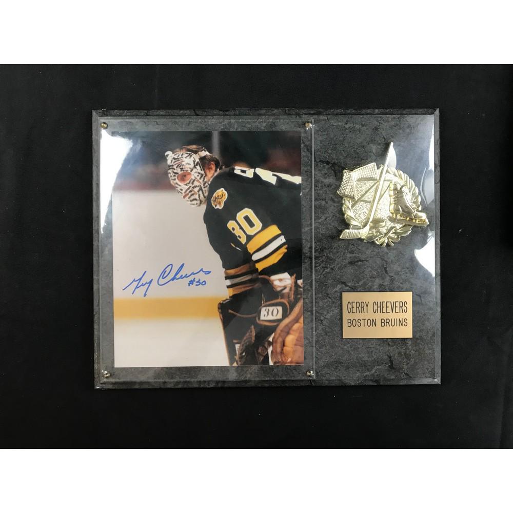 Gerry Cheevers Signed Presentation Plaque (1 of 2)