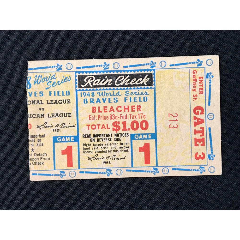 1948 World Series Game Ticket Braves Field (1 of 2)