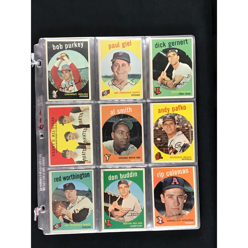 156 Different 1959 Topps Baseball Cards