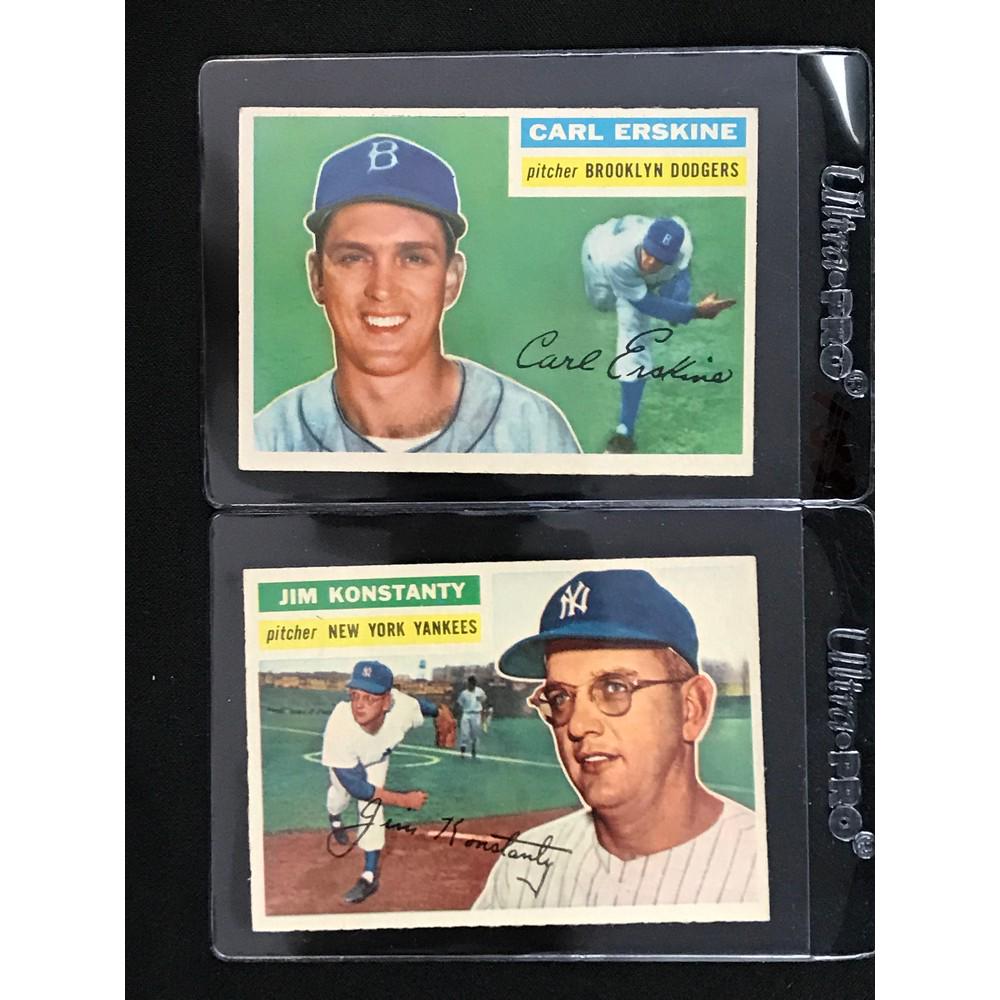 Two 1956 Topps Baseball Cards Nice Condition (1 of 2)