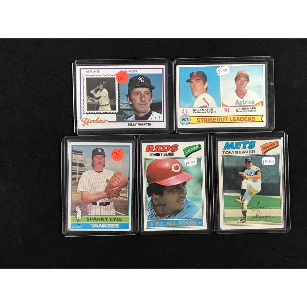 5 1970's Topps Baseball Stars/hof (1 of 2)