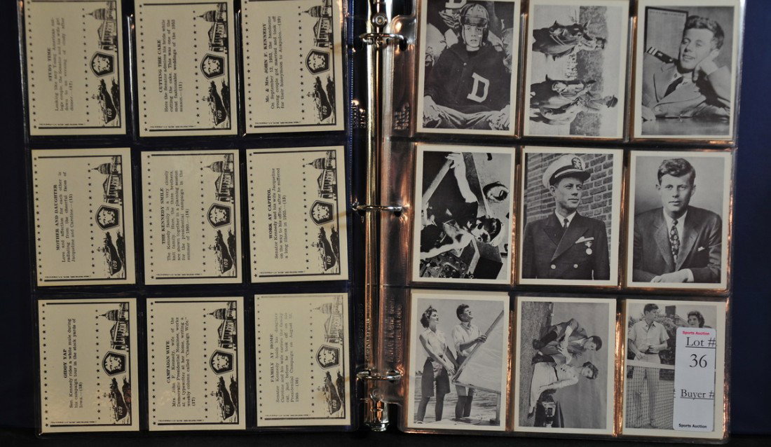 1964 John F Kennedy complete set of 64 cards: 1964 John F Kennedy complete set of 64 cards