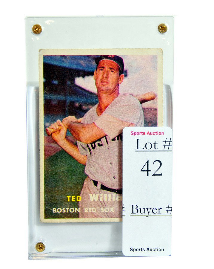 1957 Topps Ted Williams #1 soft corners and lower r: 1957 Topps Ted Williams #1 soft corners and lower right crease