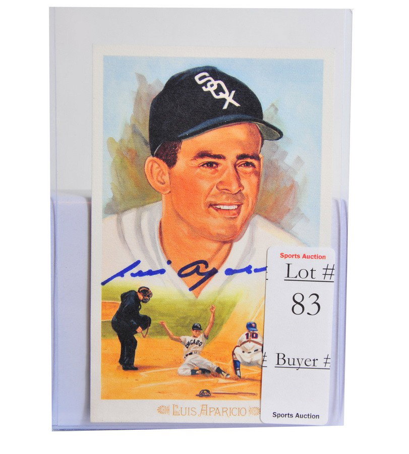 Luis Aparicio Autogrpahed Perez Steele Postcard: Luis Aparicio Autogrpahed Perez Steele Postcard