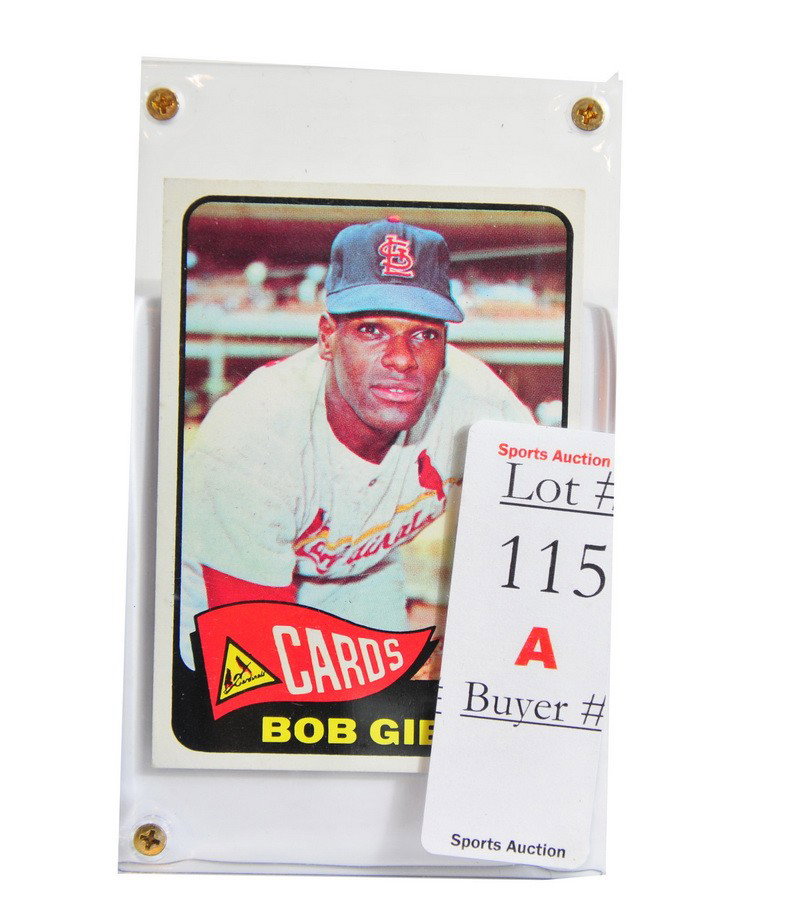 1965 Topps Bob Gibson # 320 with good corners and: 1965 Topps Bob Gibson # 320 with good corners and good centering