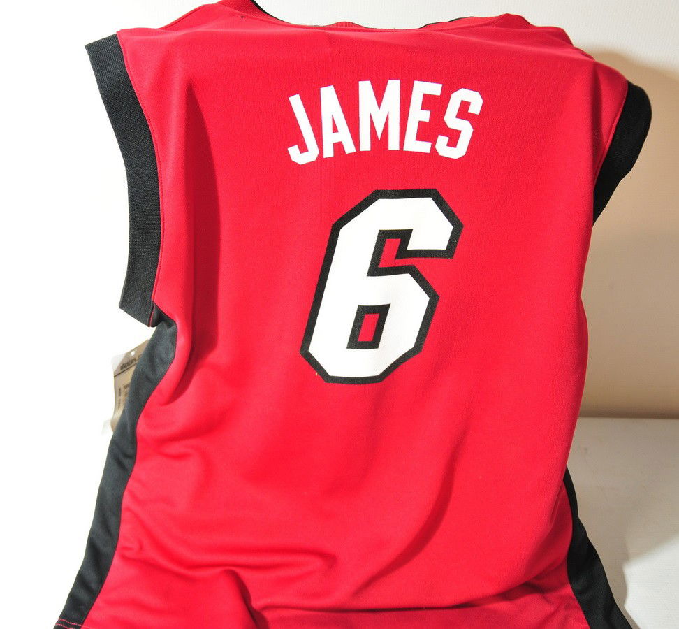 New Adidas Lebron James Miami Heat Jersey size La: New Adidas Lebron James Miami Heat Jersey size Large