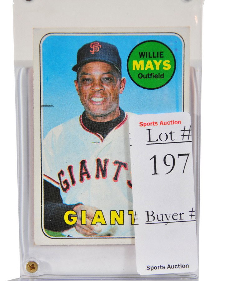 1969 Topps WIllie Mays #190 good corners and light: 1969 Topps WIllie Mays #190 good corners and light crease