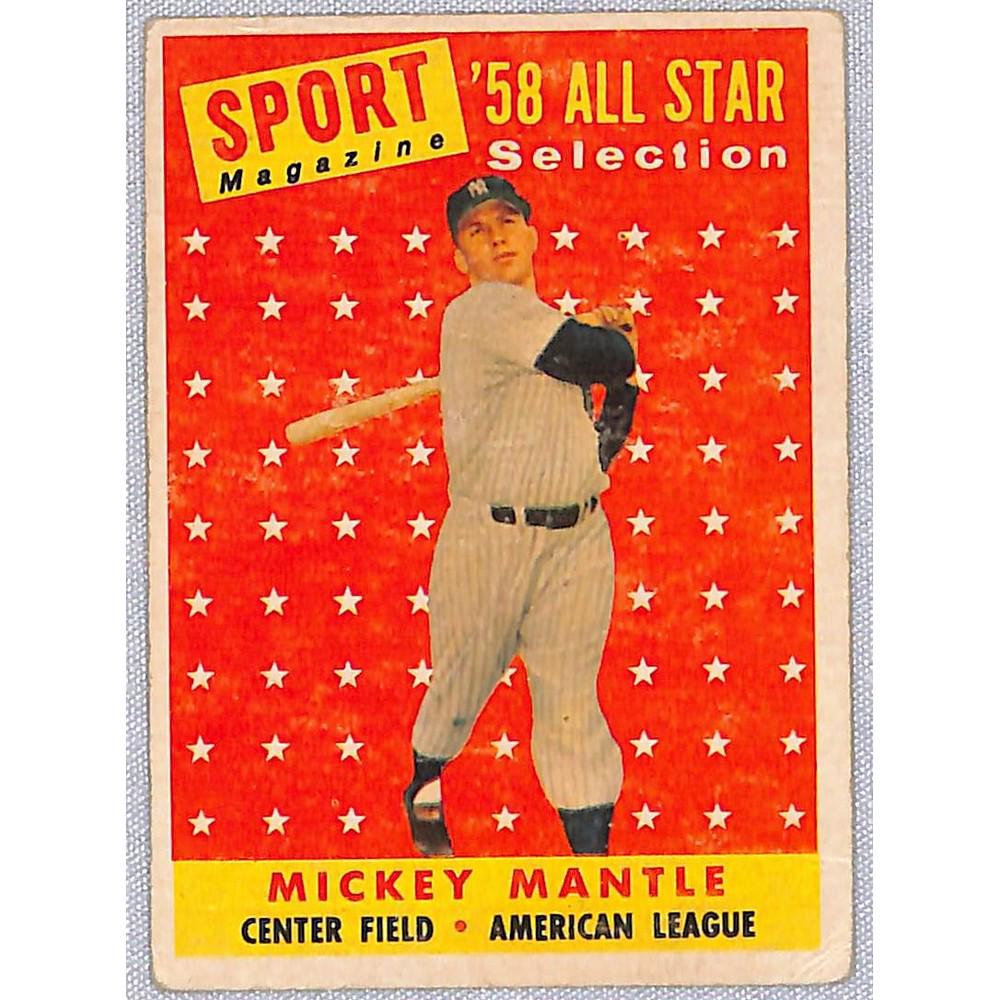 1958 Topps Mickey Mantle Allstar Vgex (1 of 2)