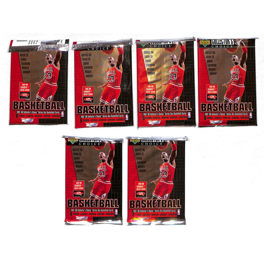 6 1997-98 Ud Basketball Sealed Packs (1 of 1)