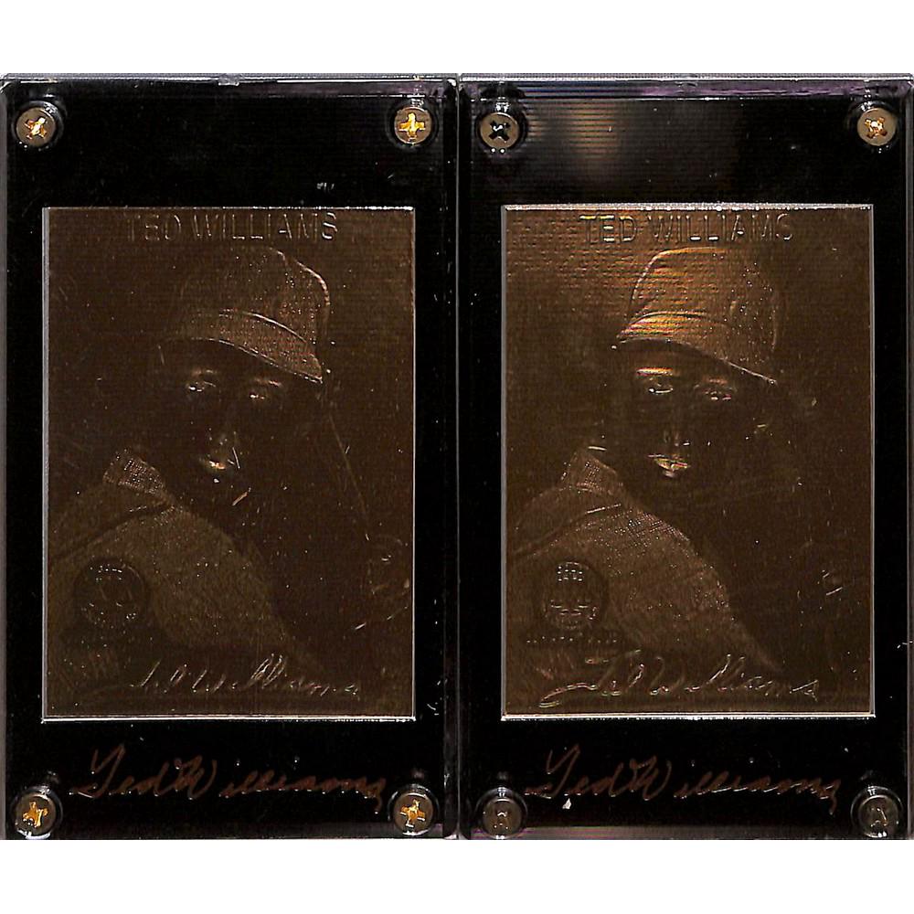 Two 22kt Gold Baseball Cards Ted Williams Cards (1 of 2)